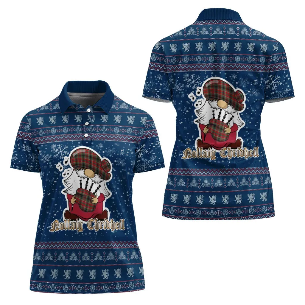 Anderson of Arbrake Clan Christmas Family Polo Shirt with Funny Gnome Playing Bagpipes