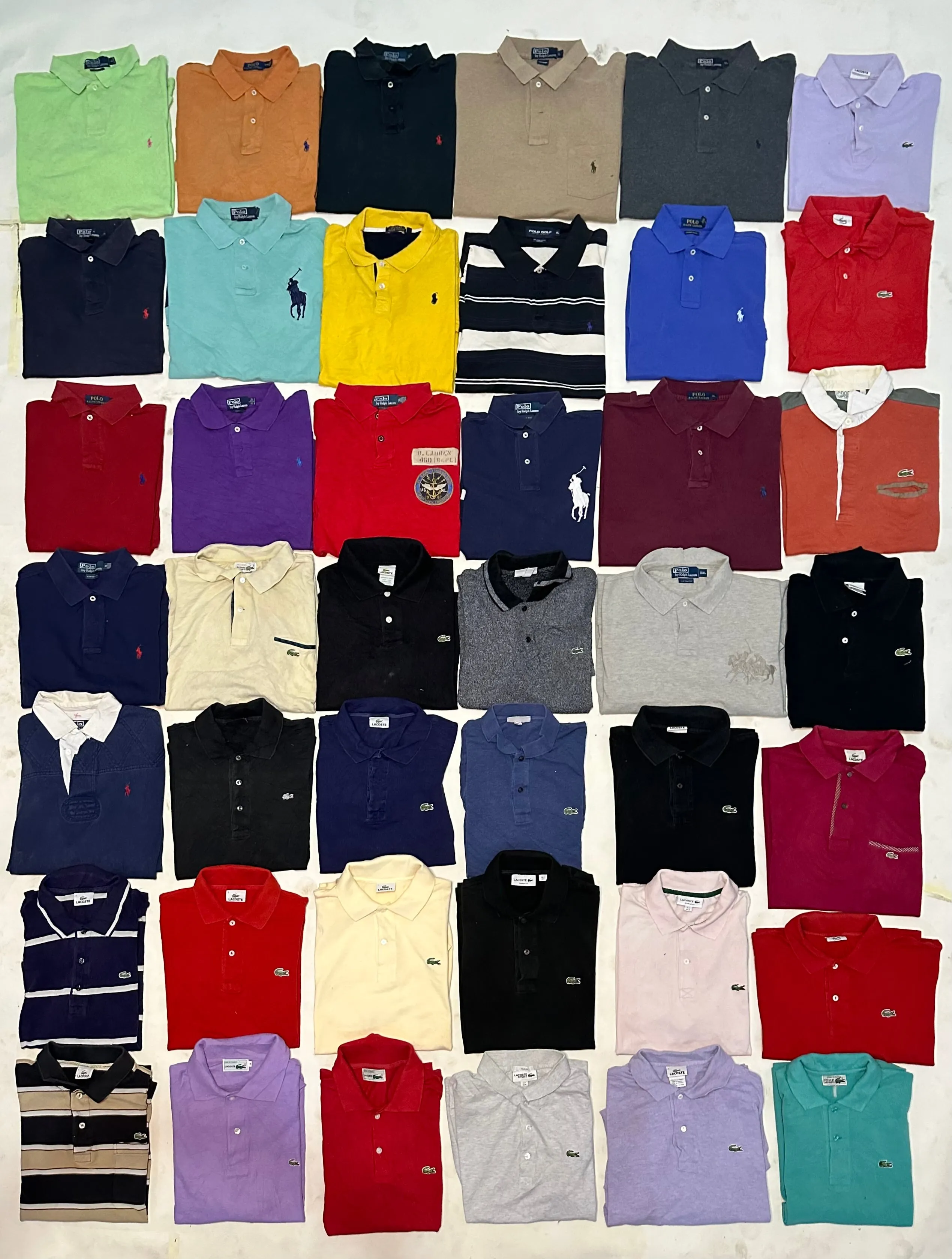 Authentic RL and Lacoste polos 42 piece