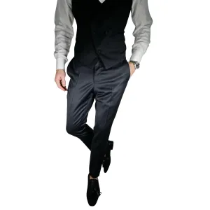 Black Tuxedo Style Trousers @ The Vault