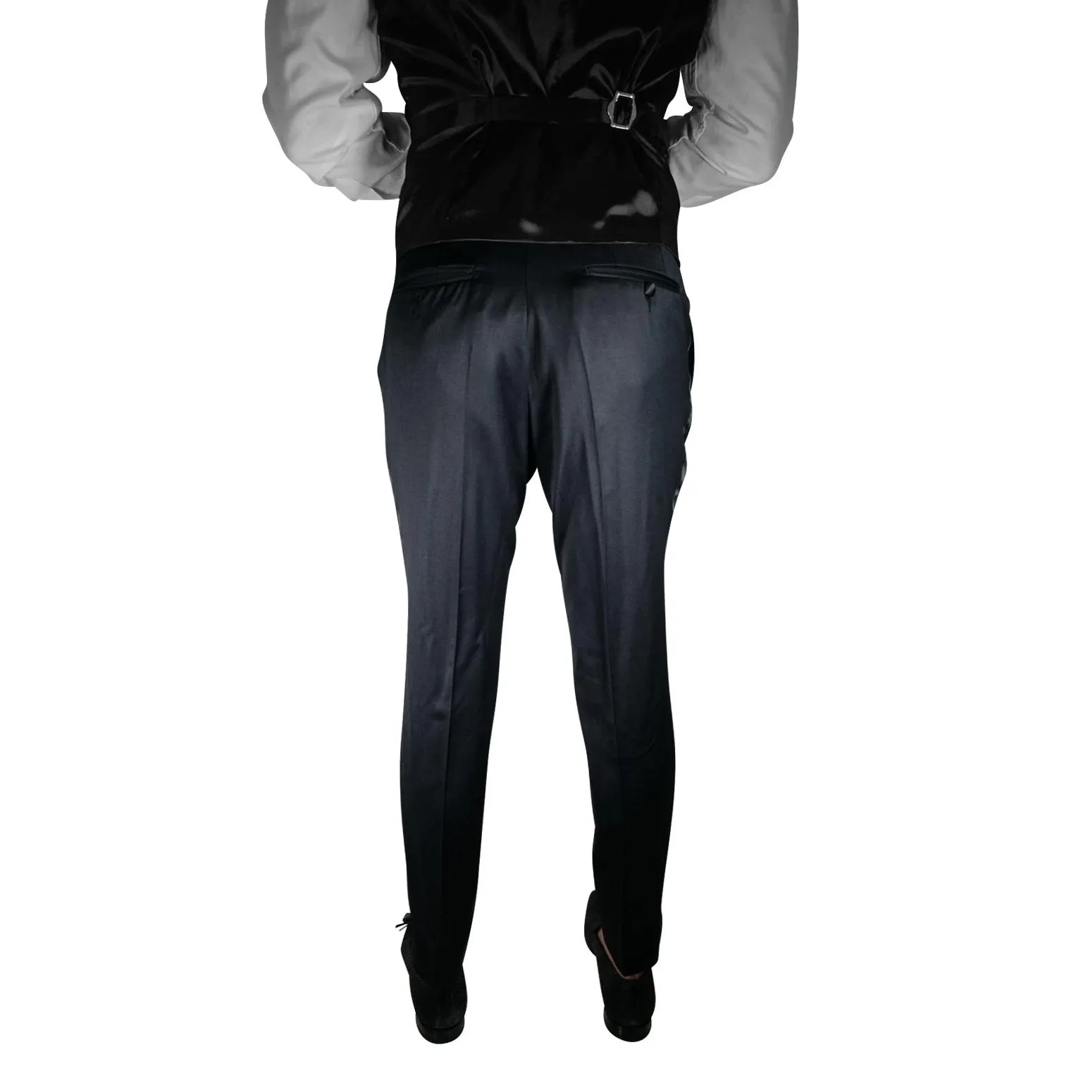 Black Tuxedo Style Trousers @ The Vault