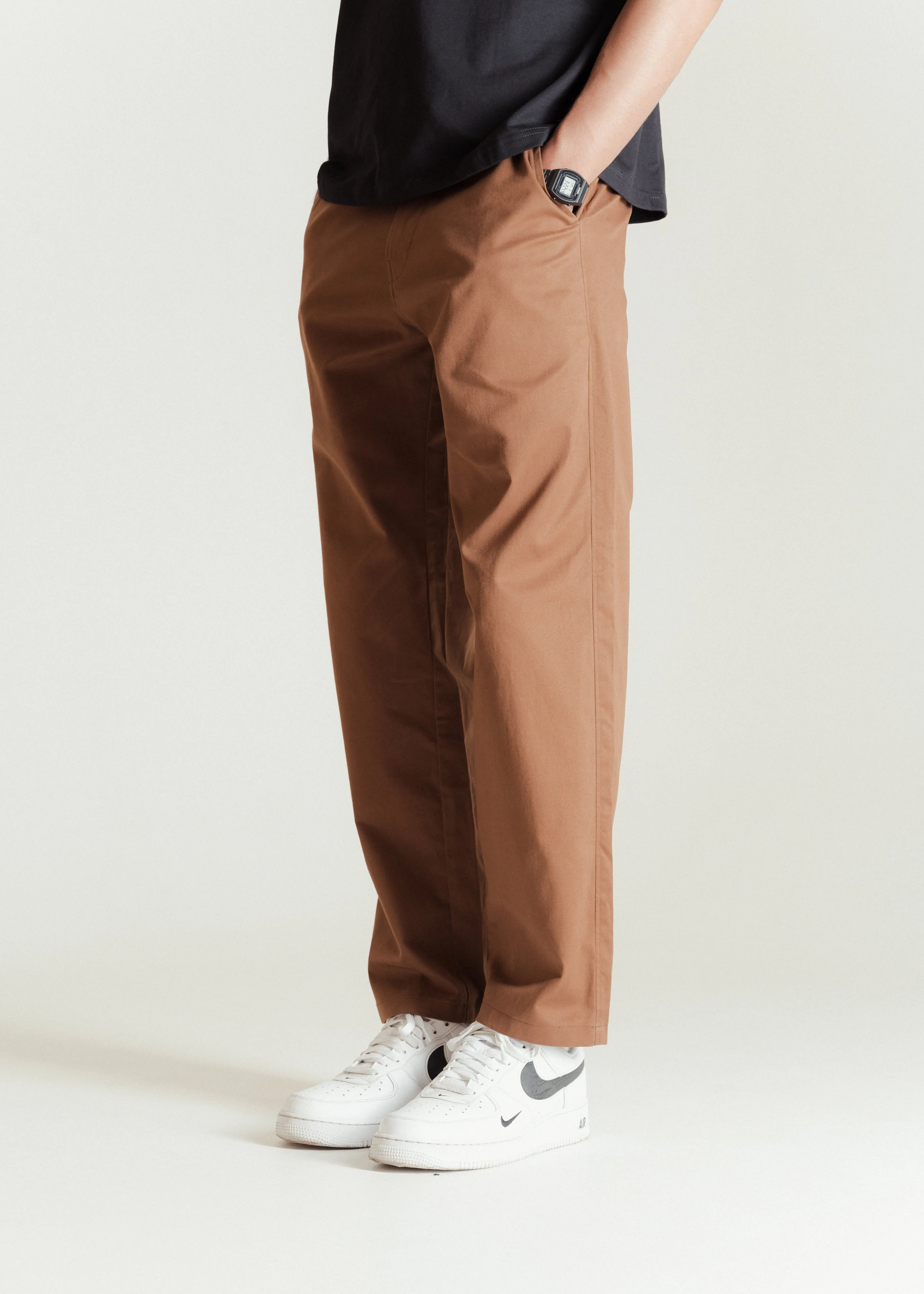 Brick Brown — Relaxed Chinos