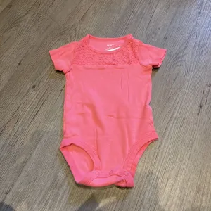 Carter's Pink with Lace Onesie 6m