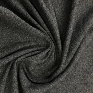 Charcoal Heather Cotton/Spandex Jersey Fabric - 240 GSM