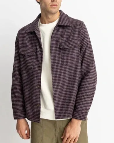 Check Overshirt in Plum