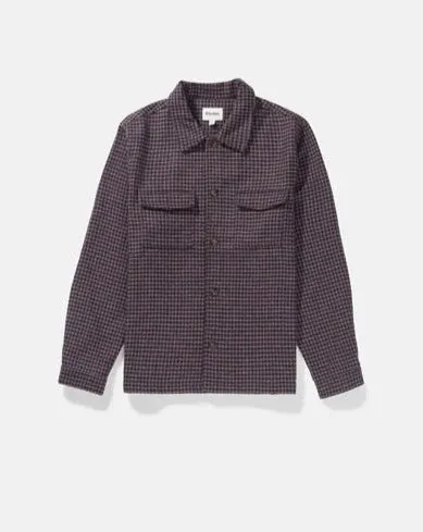 Check Overshirt in Plum