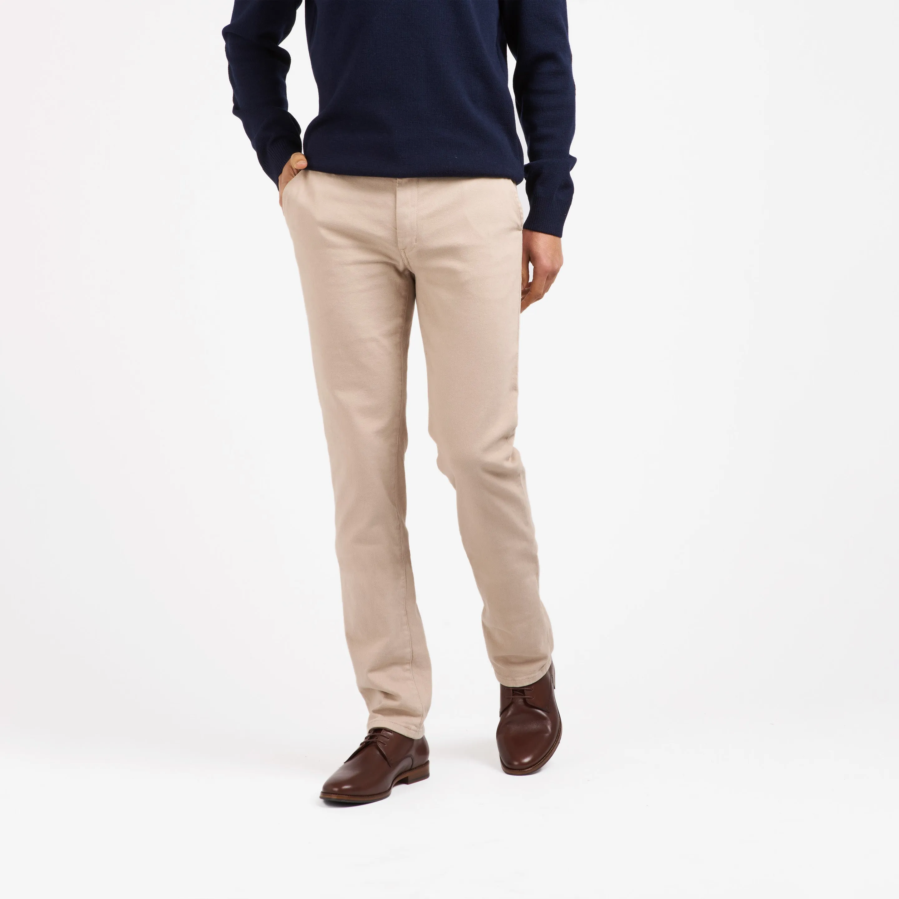 Chino homme droit ajusté Beige - Ernest