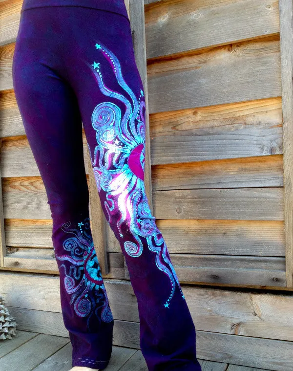 Deep Blue and Purple Batik Pants - Slight Imperfection