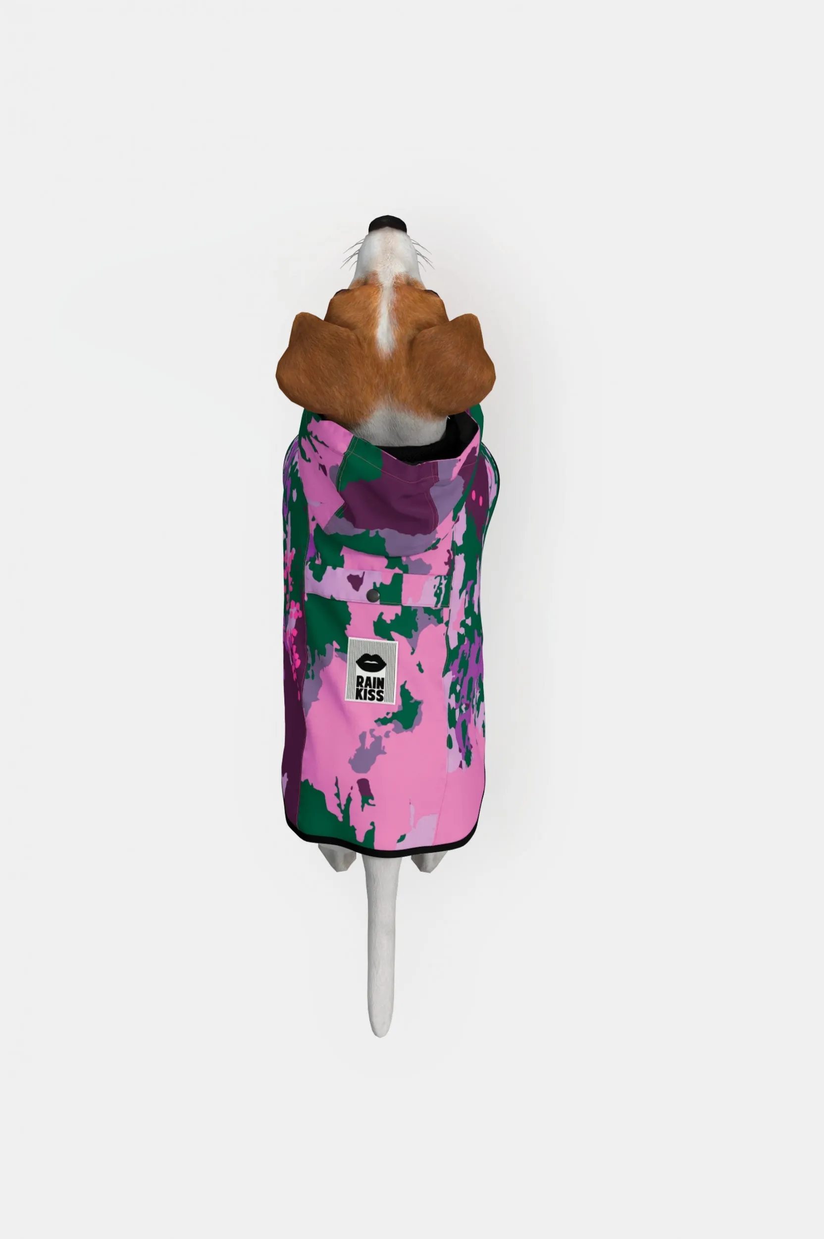 Dog Rain Poncho Digi Spring Camo