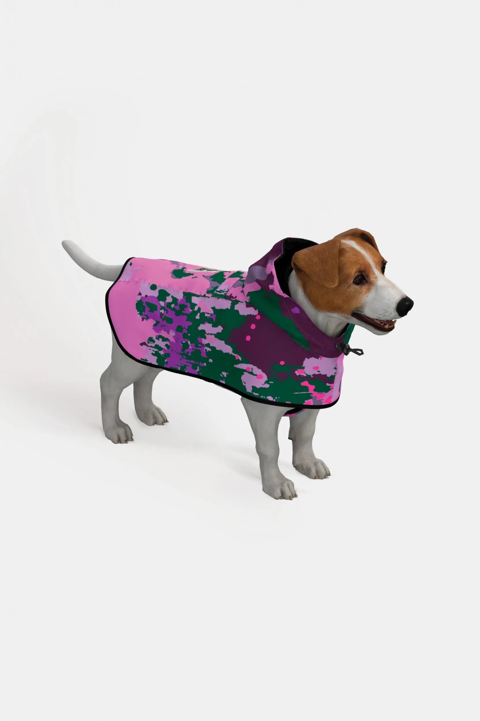 Dog Rain Poncho Digi Spring Camo