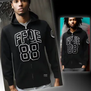 ^FINALLY FAMOUS^ (BLACK) ZIP UP HOODIE (MEDIUM)