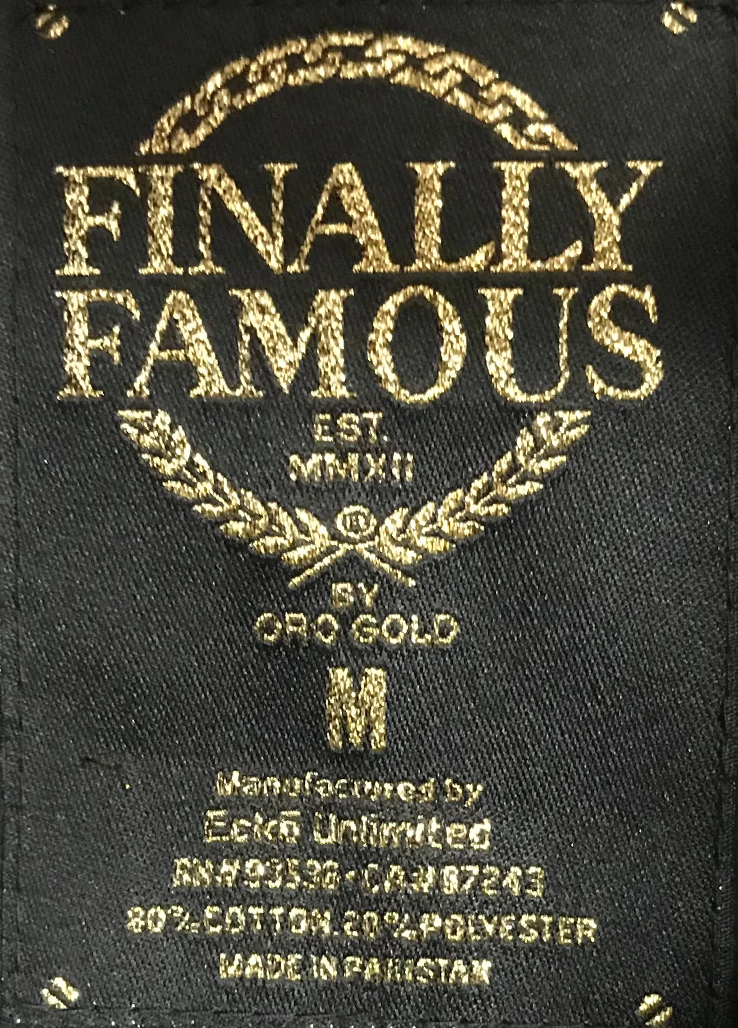 ^FINALLY FAMOUS^ (BLACK) ZIP UP HOODIE (MEDIUM)