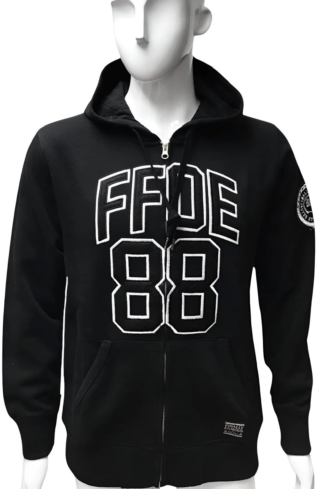 ^FINALLY FAMOUS^ (BLACK) ZIP UP HOODIE (MEDIUM)