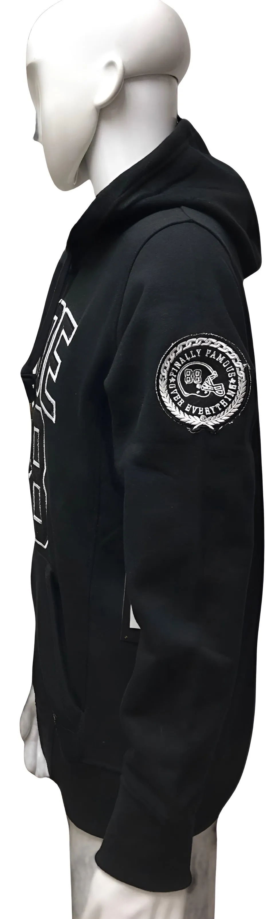 ^FINALLY FAMOUS^ (BLACK) ZIP UP HOODIE (MEDIUM)