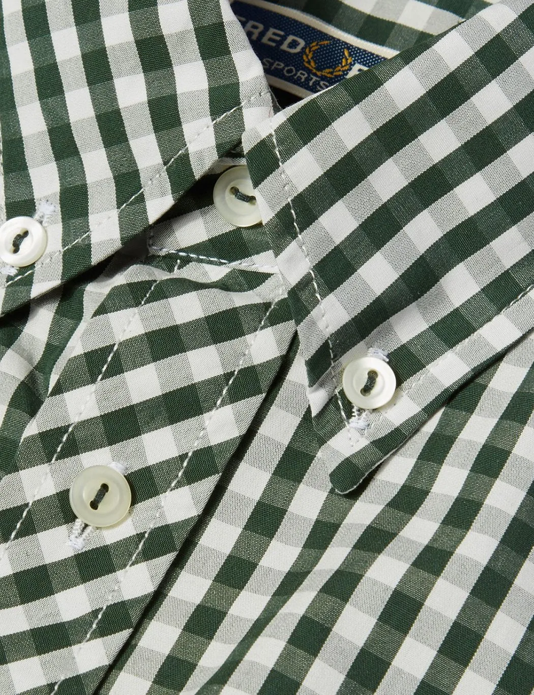 Fred Perry Gingham Shirt - Tartan Green