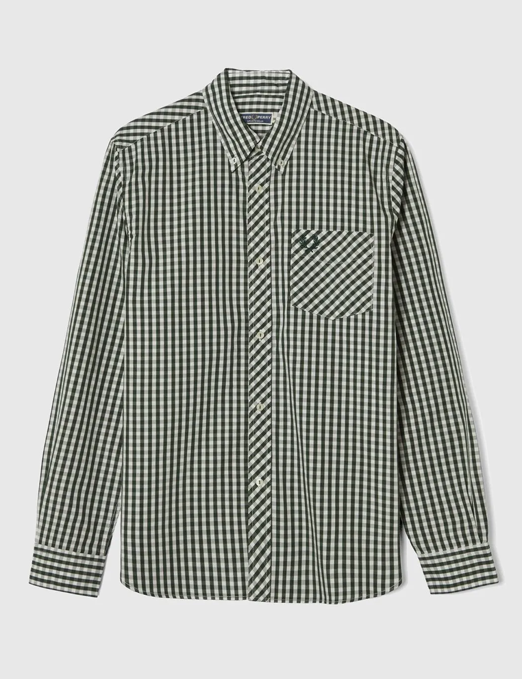 Fred Perry Gingham Shirt - Tartan Green