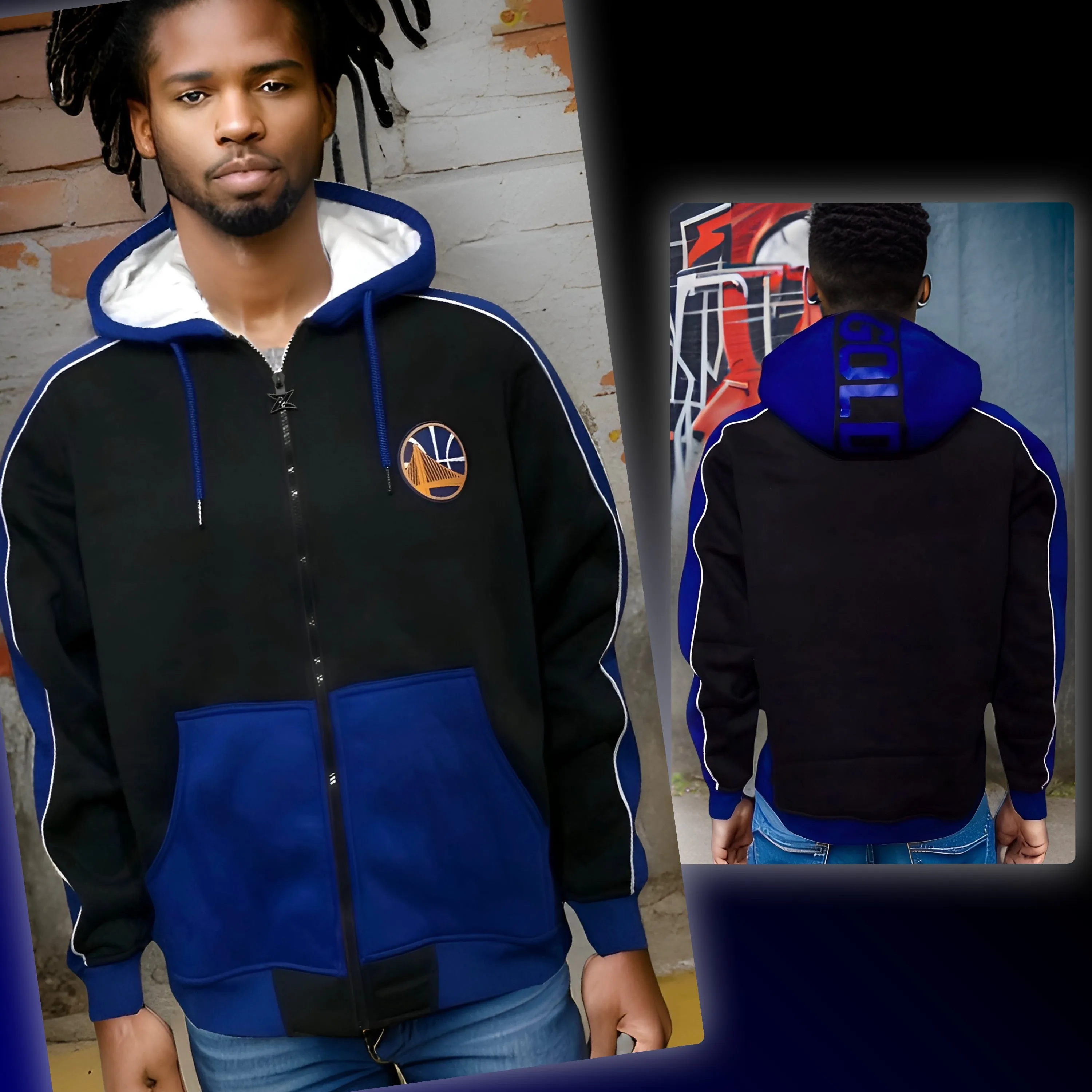 ^GOLDEN STATE WARRIORS^ (ZIPWAY) ZIP UP HOODIES