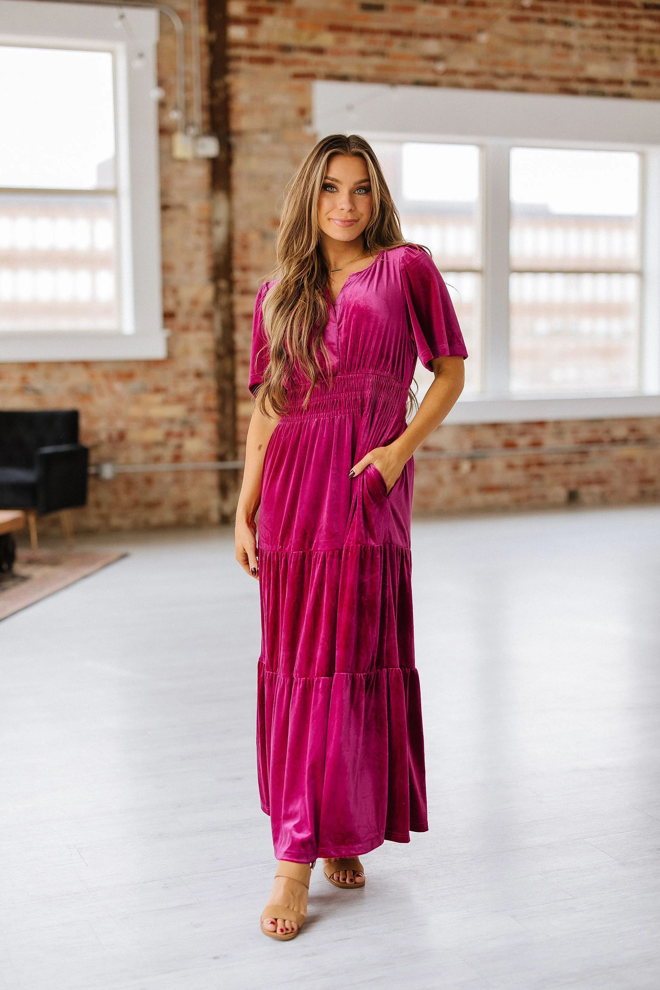 Gracie Velvet Tiered Maxi Dress | S-XL | PRE ORDER