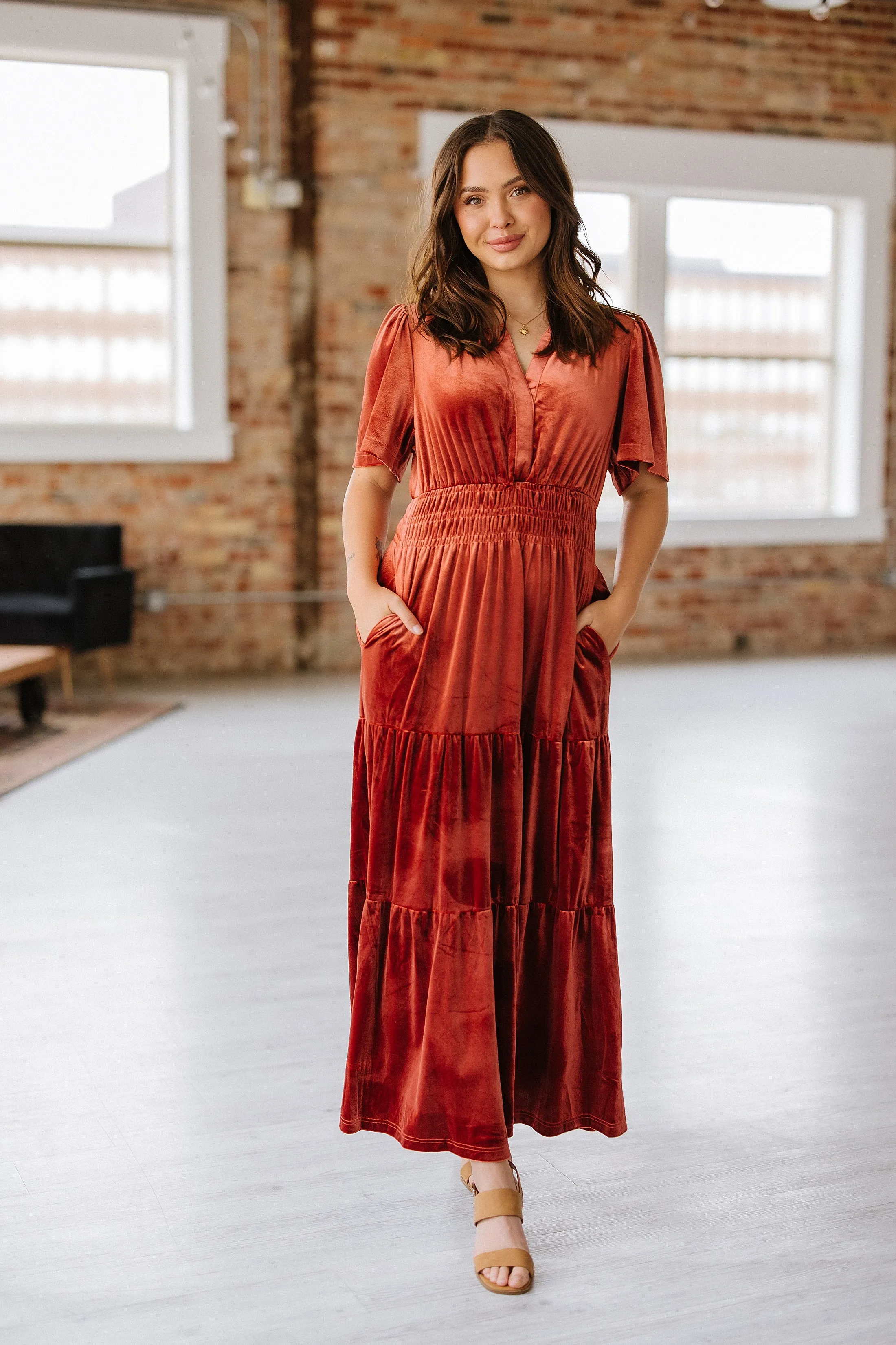 Gracie Velvet Tiered Maxi Dress | S-XL | PRE ORDER