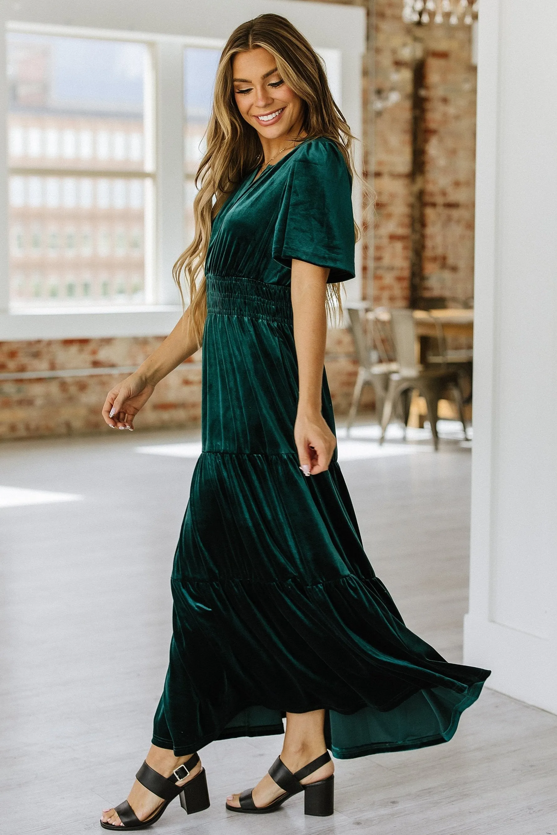 Gracie Velvet Tiered Maxi Dress | S-XL | PRE ORDER