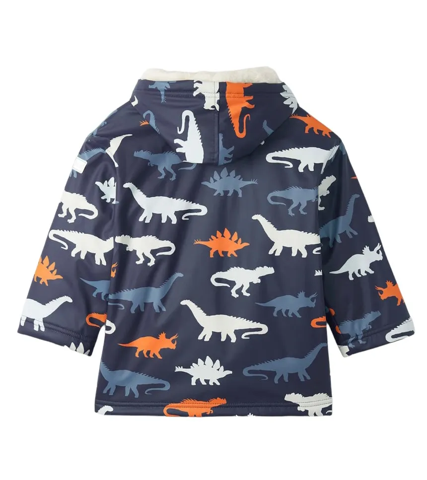 Hatley - Dino Silhouettes Colour Changing Sherpa Lined Raincoat