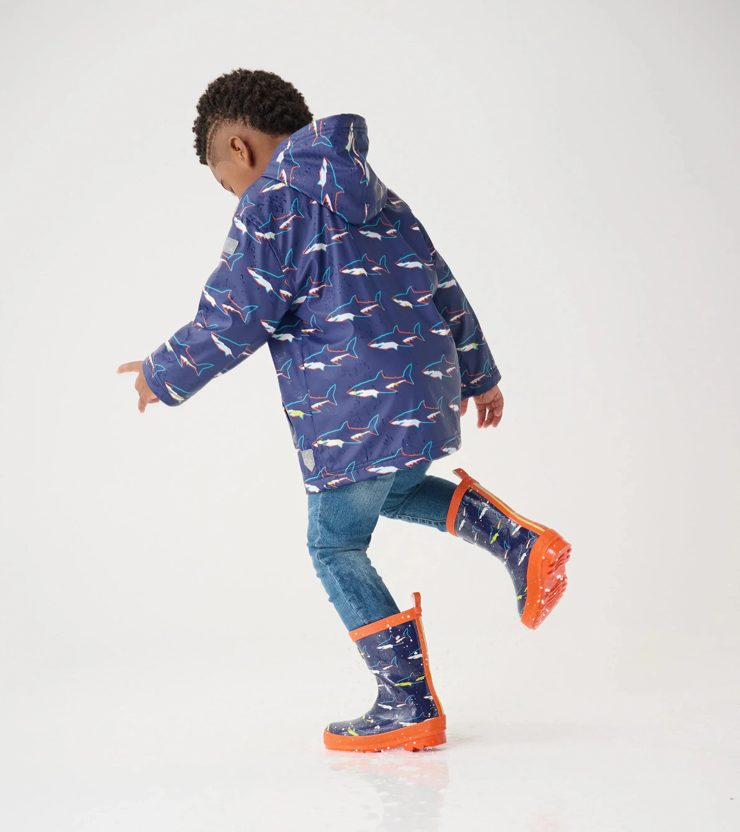 Hatley - Raincoat, Colour change sharks