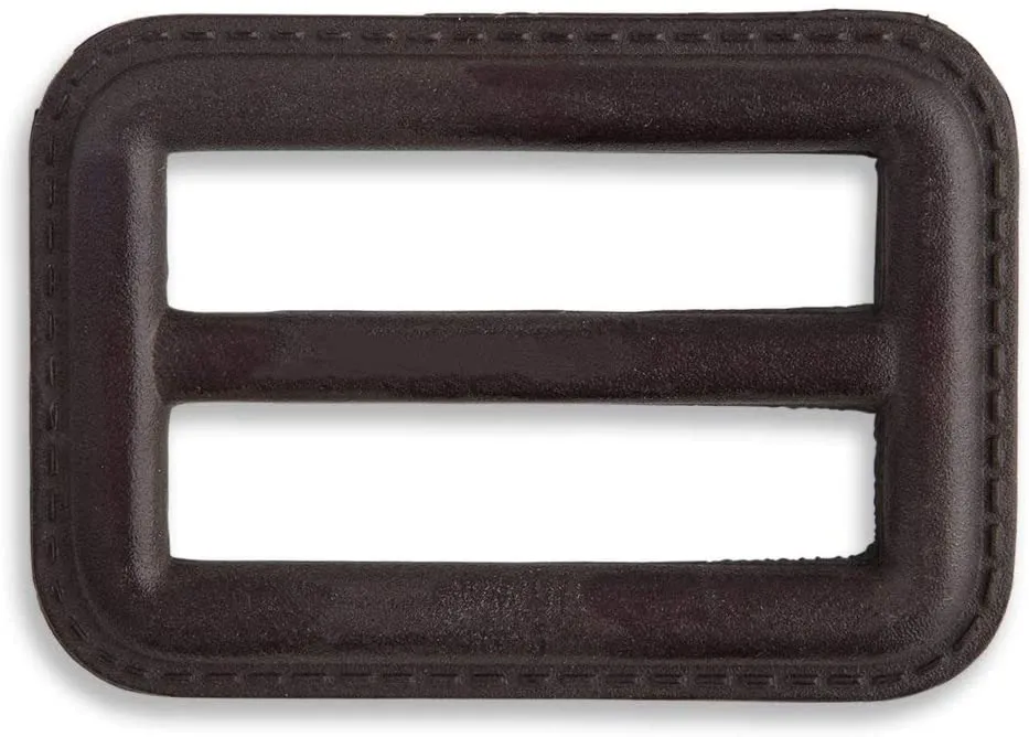 Imitation Leather Belt Buckle 1 1/2" Black for Overcoats and Raincoats