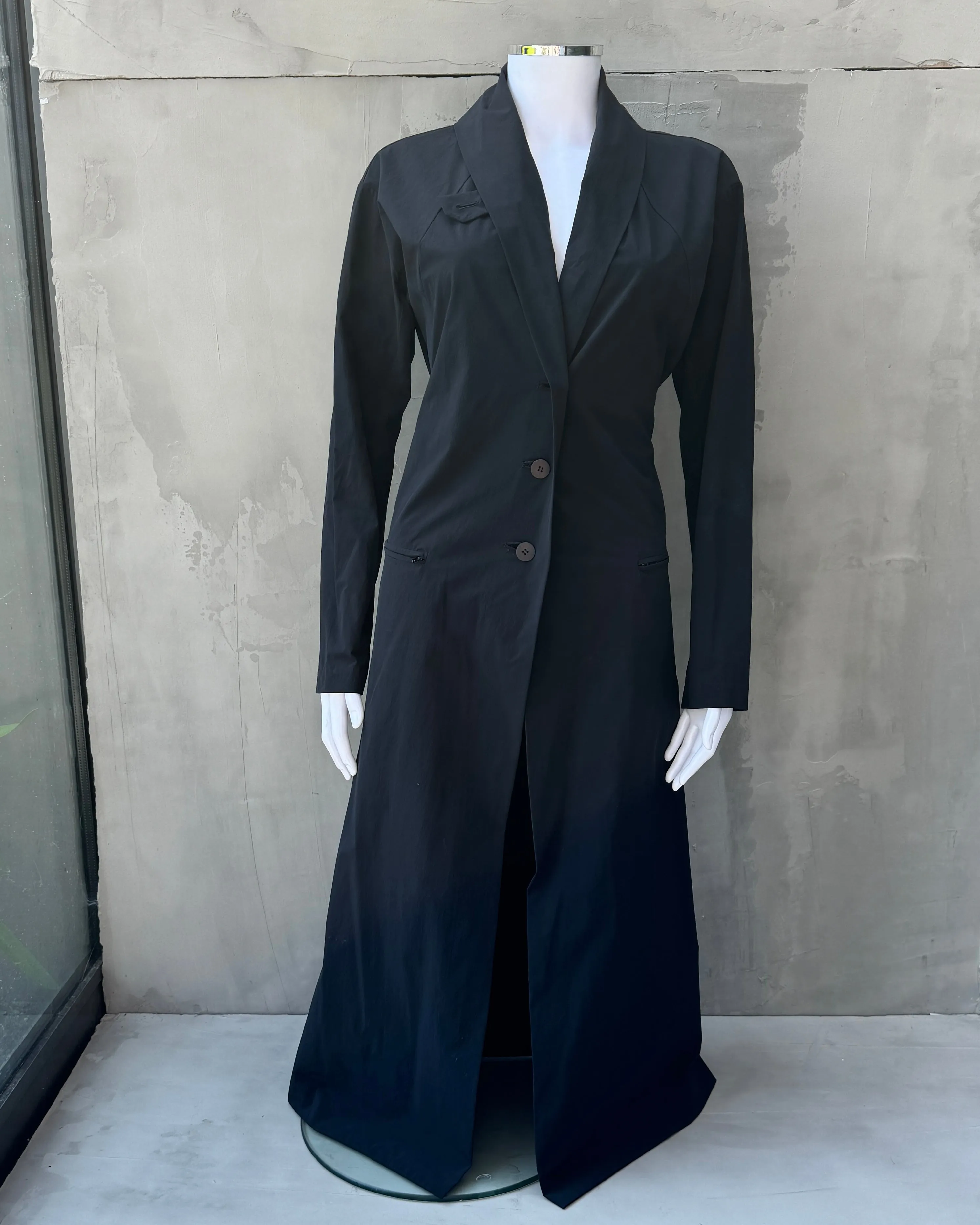 ISSEY MIYAKE SS99 NYLON TRENCH OVERCOAT - S