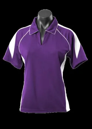 Ladies Premier Polo Purple/White