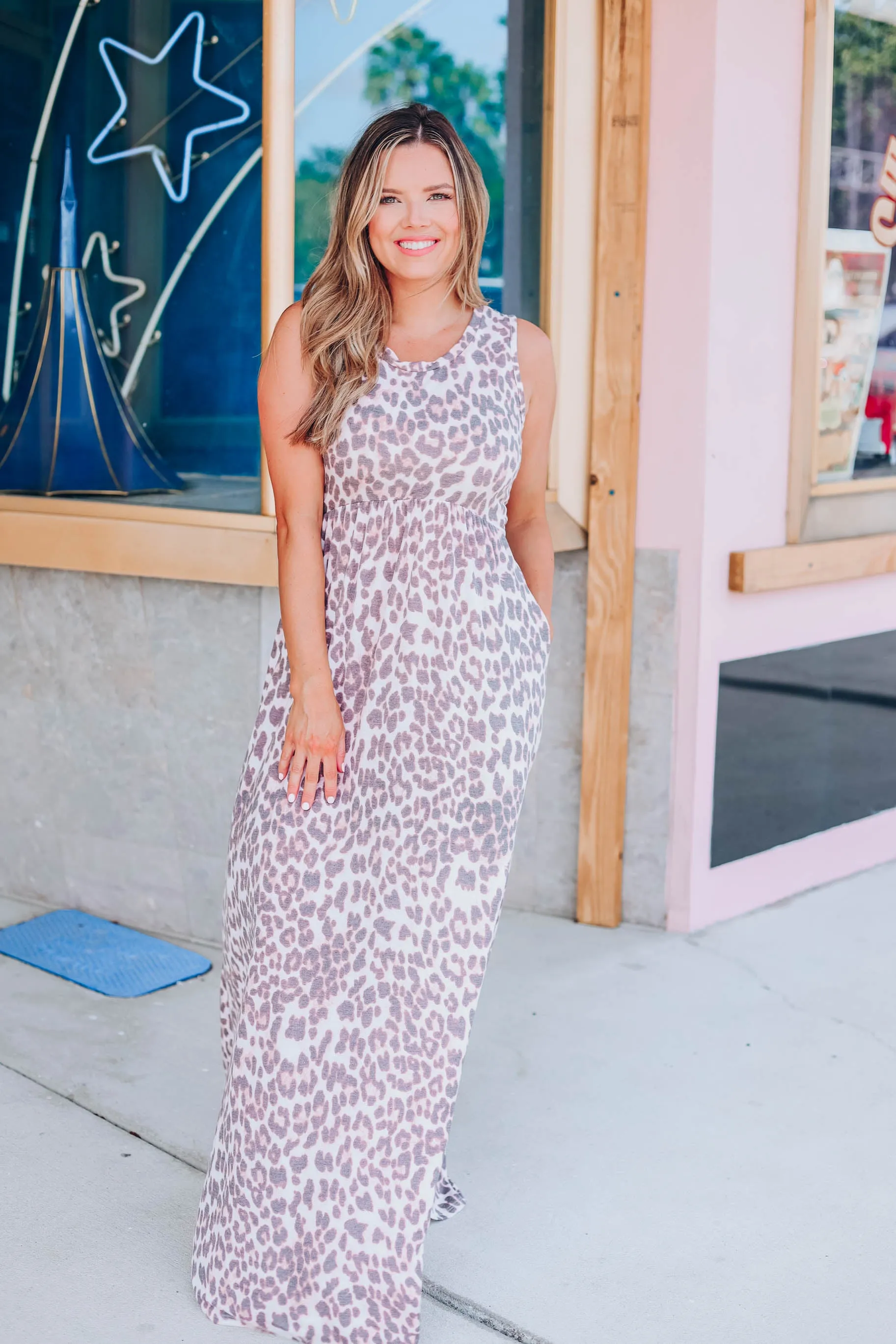 Leisure Time Leopard Maxi Dress