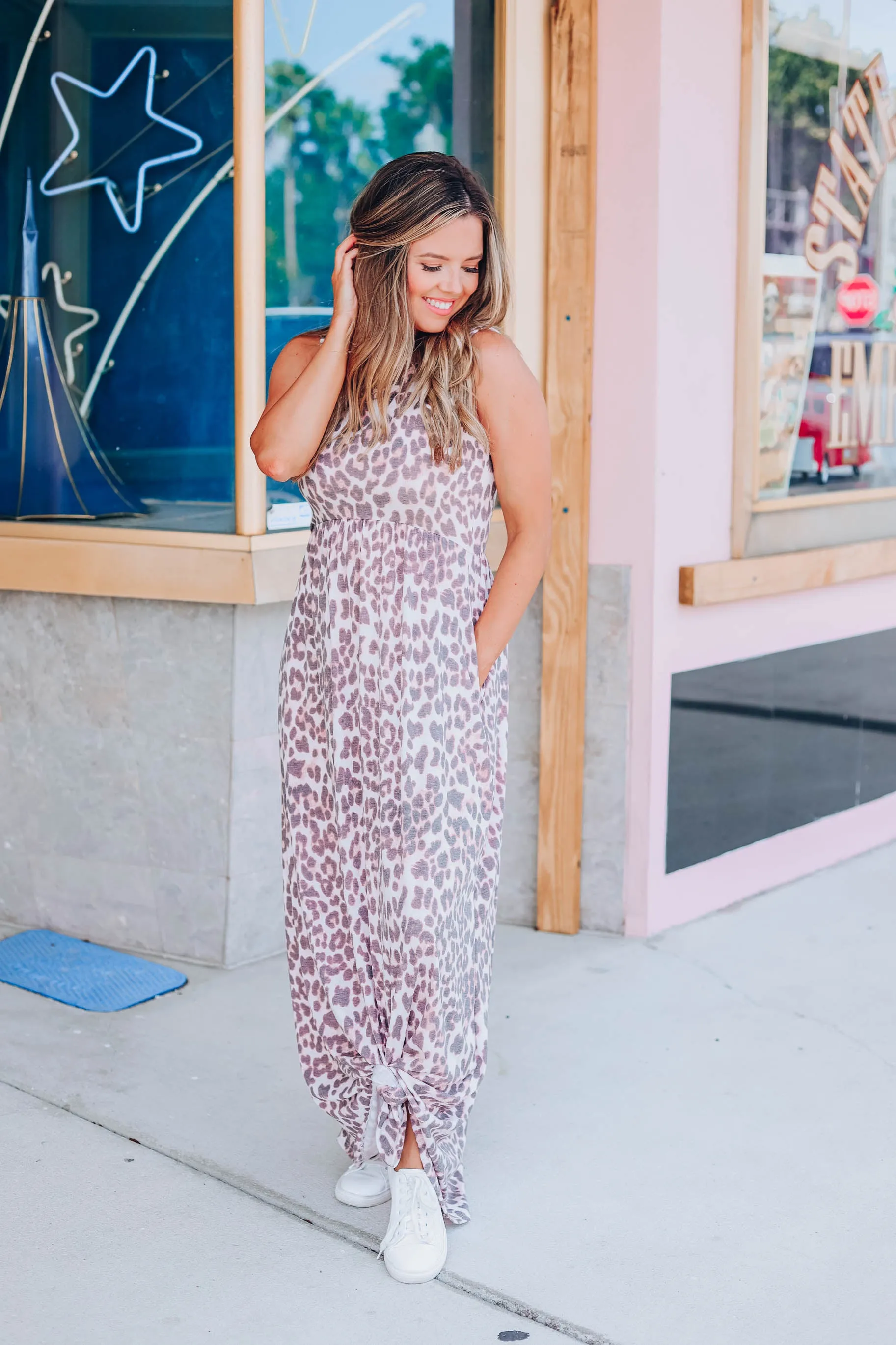 Leisure Time Leopard Maxi Dress