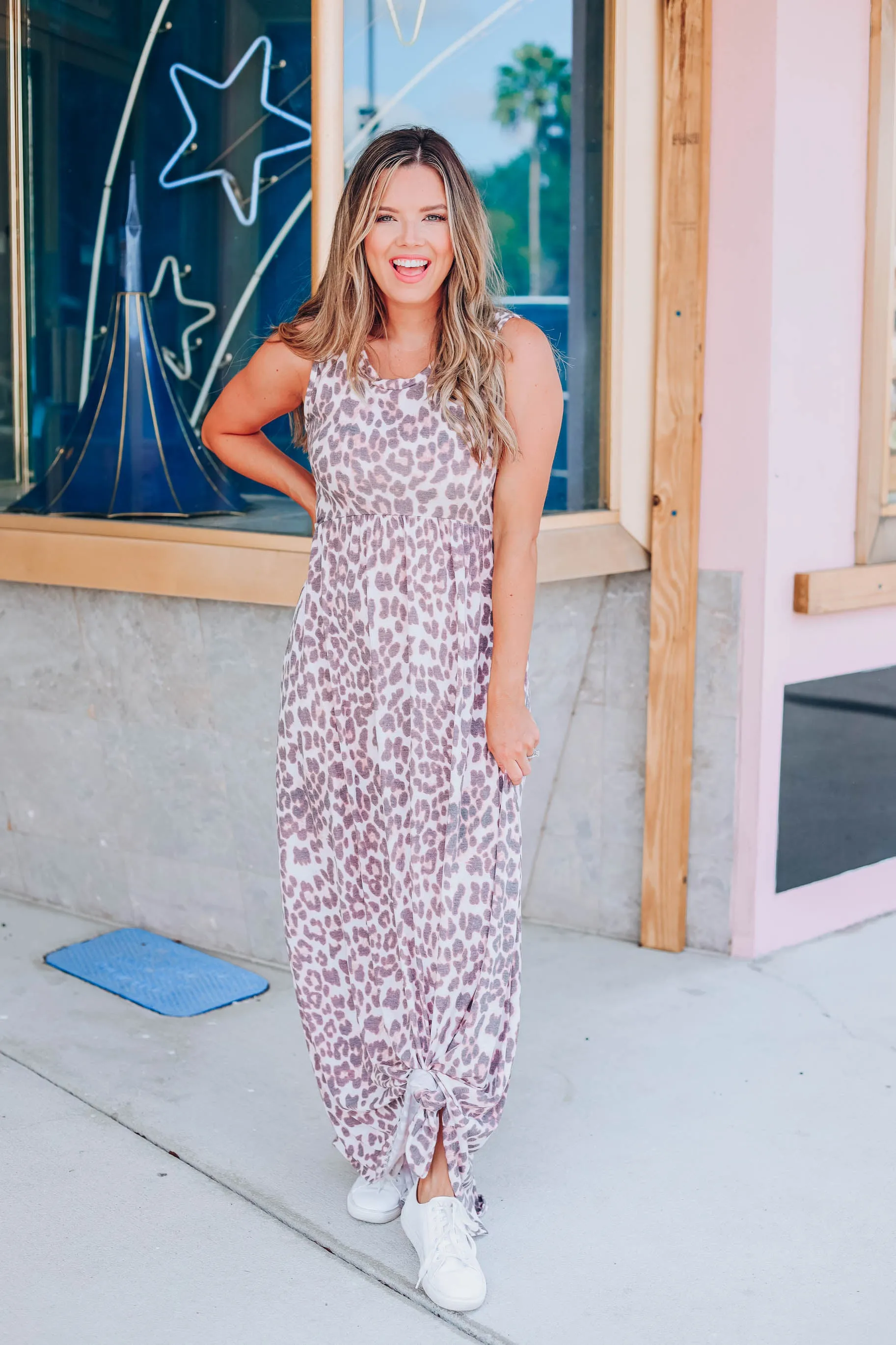 Leisure Time Leopard Maxi Dress