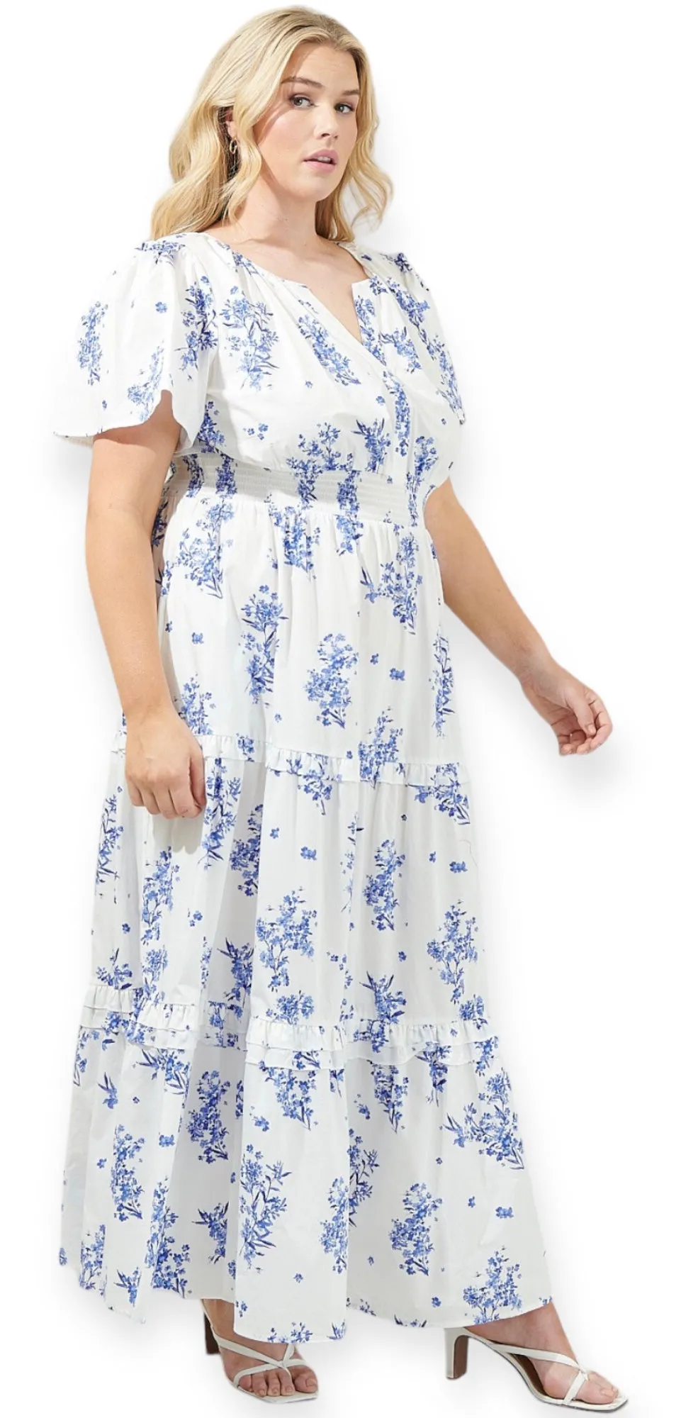 Lily White Maxi Dress- Plus Size