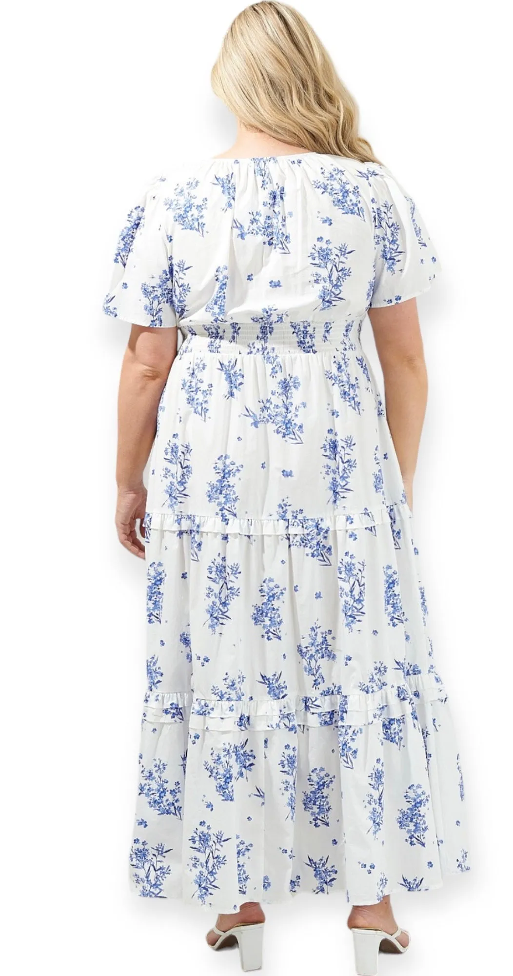 Lily White Maxi Dress- Plus Size