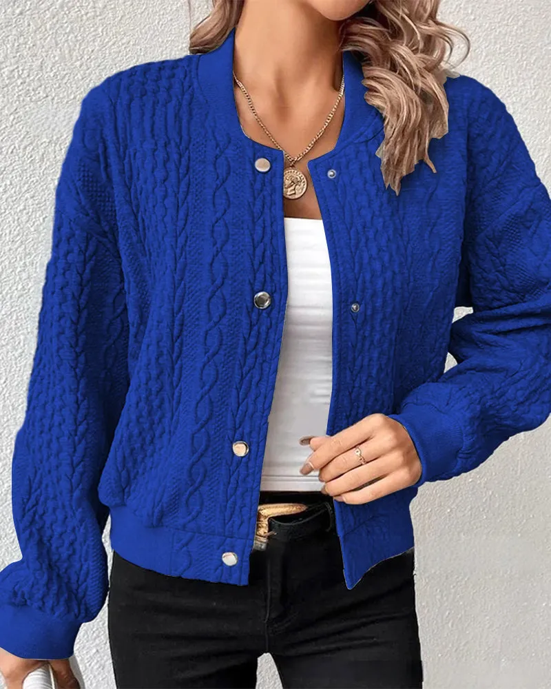 Lucille™ | Elegant Textured Fabric Cardigan