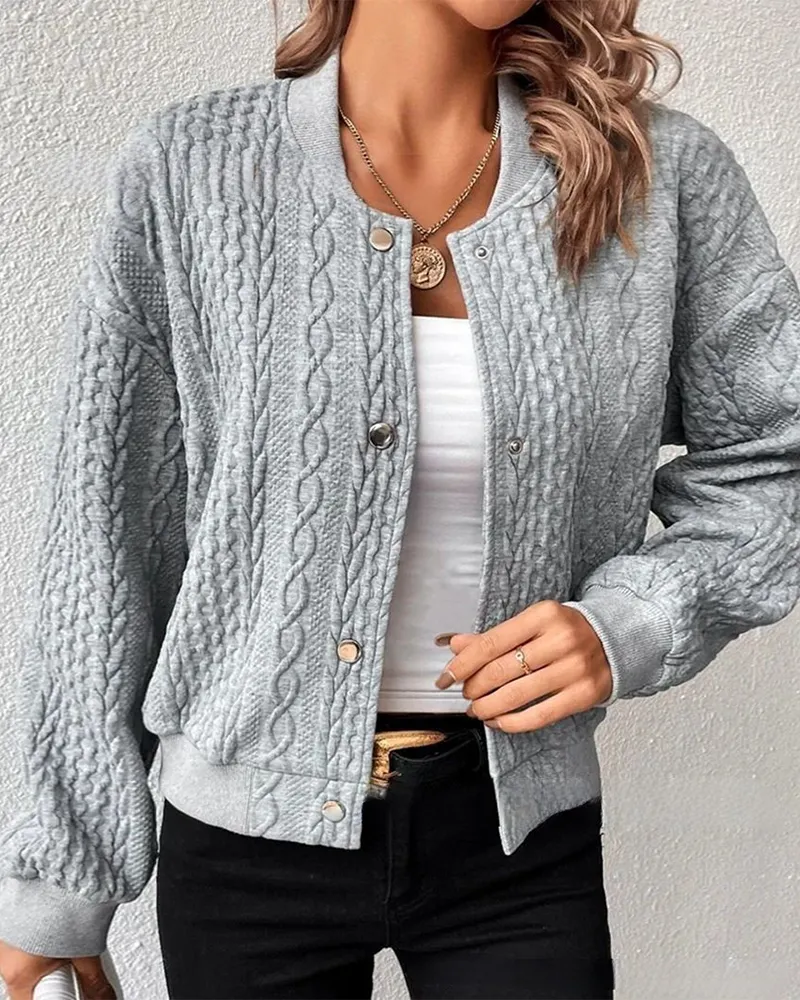 Lucille™ | Elegant Textured Fabric Cardigan