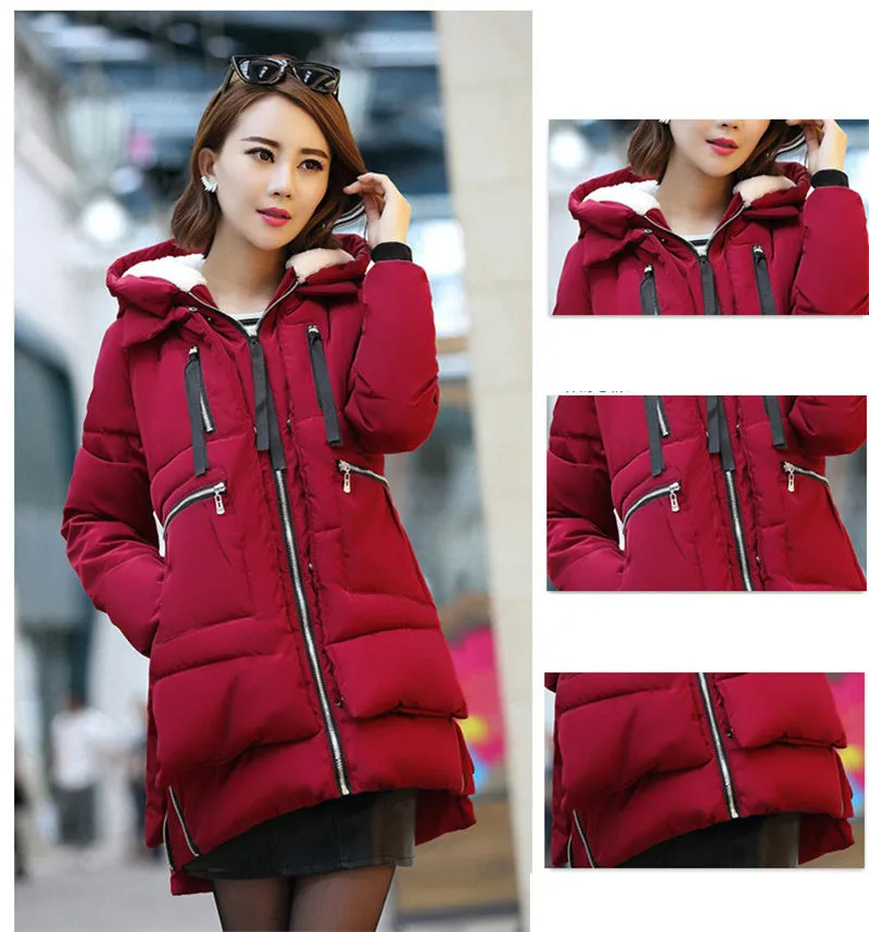 M-5XL Winter Women Parkas Coats Female Jacket Plus Size Thickening Wadded Casual Loose Pregnant Women Thick Coat Outwear