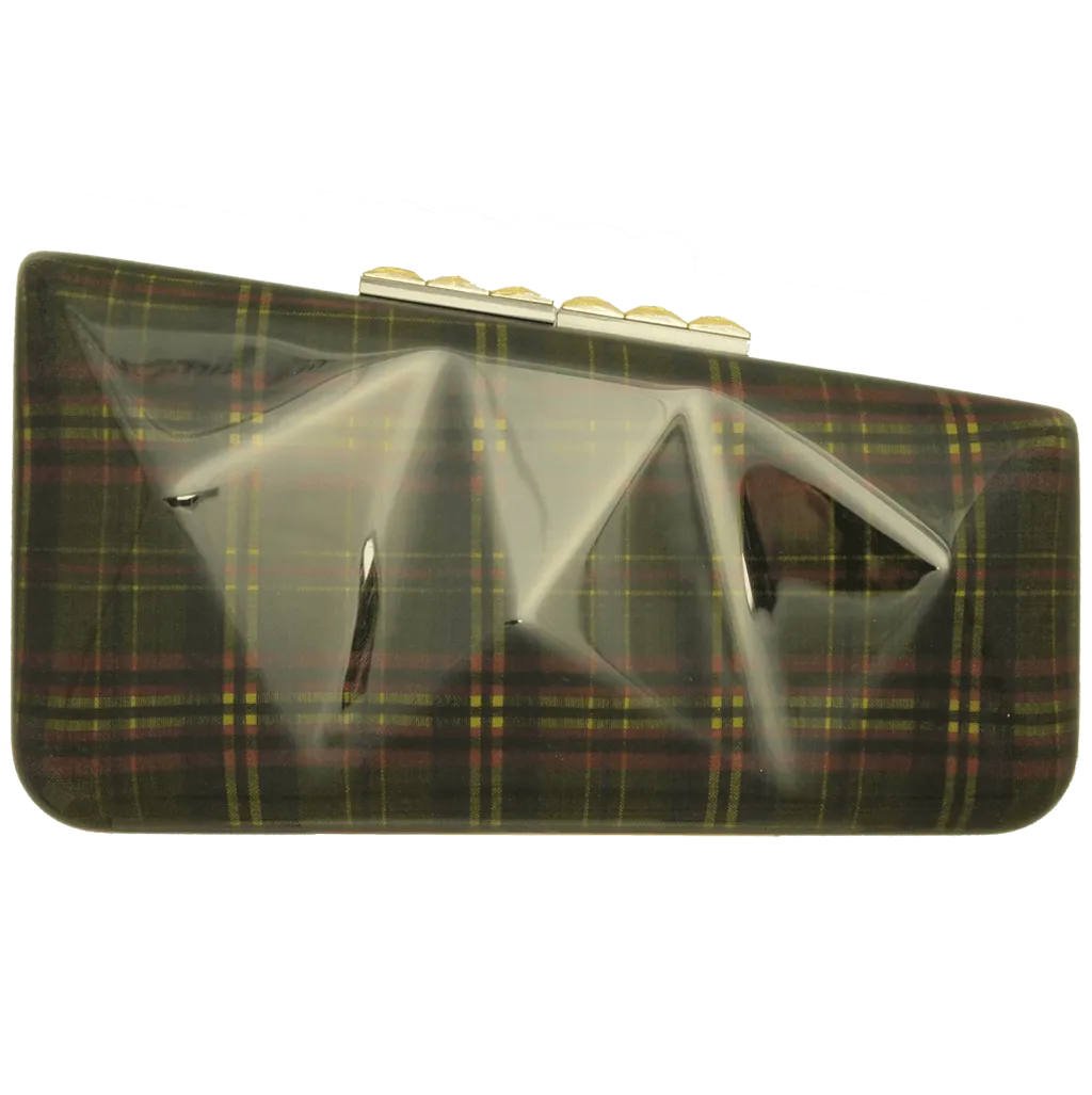 Minaudière in Tartan Lime