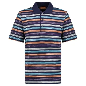 MISSONI SHORT SLEEVED STRIPE POLO SHIRT MULTICOLOURED