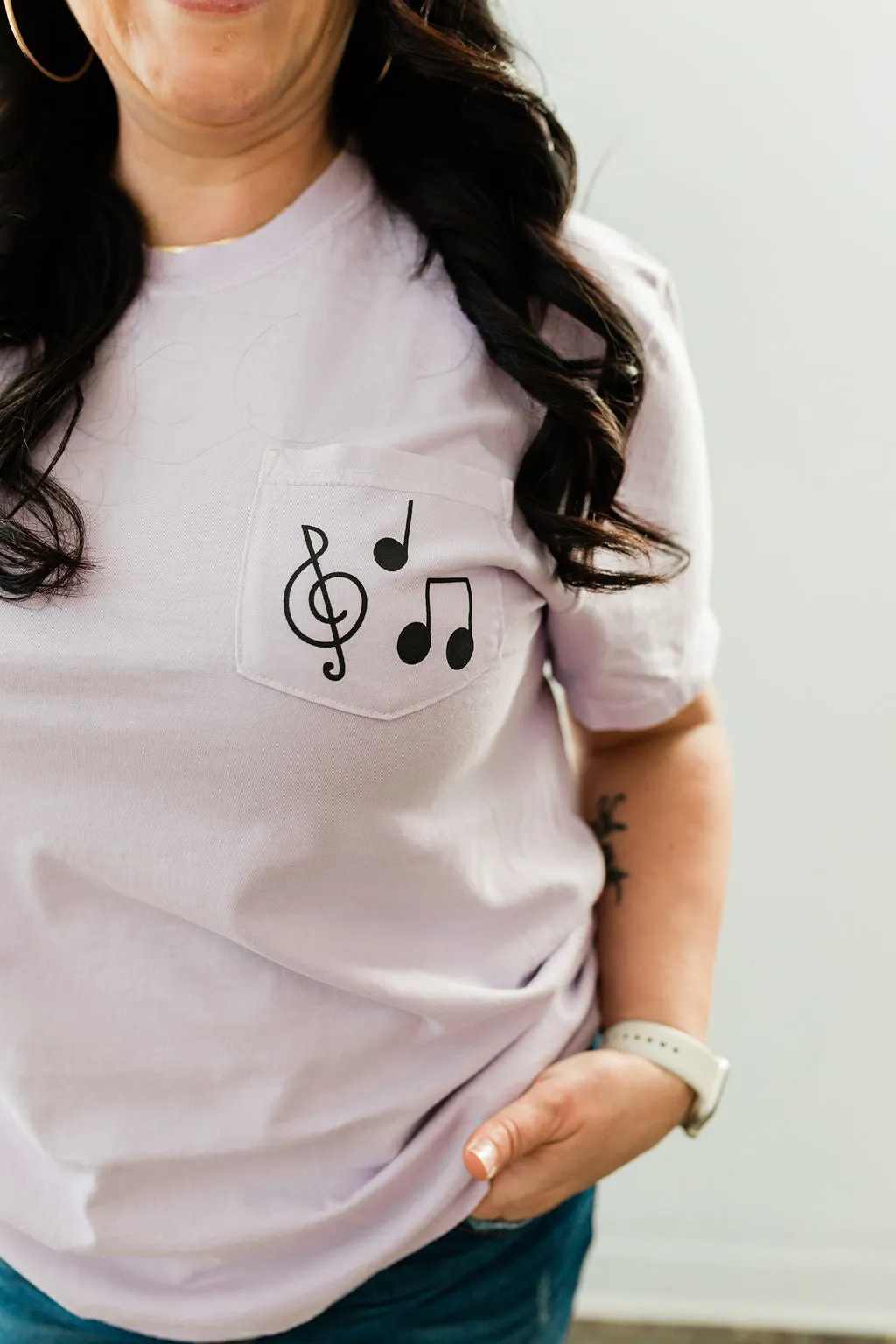 Music Note Pocket T-Shirt