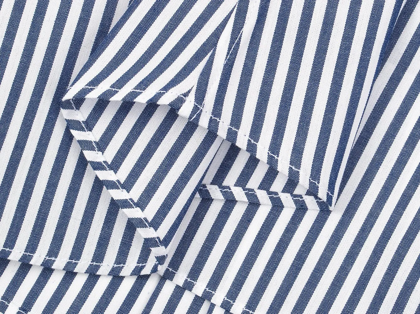 Navy Awning Poplin Dress Shirt