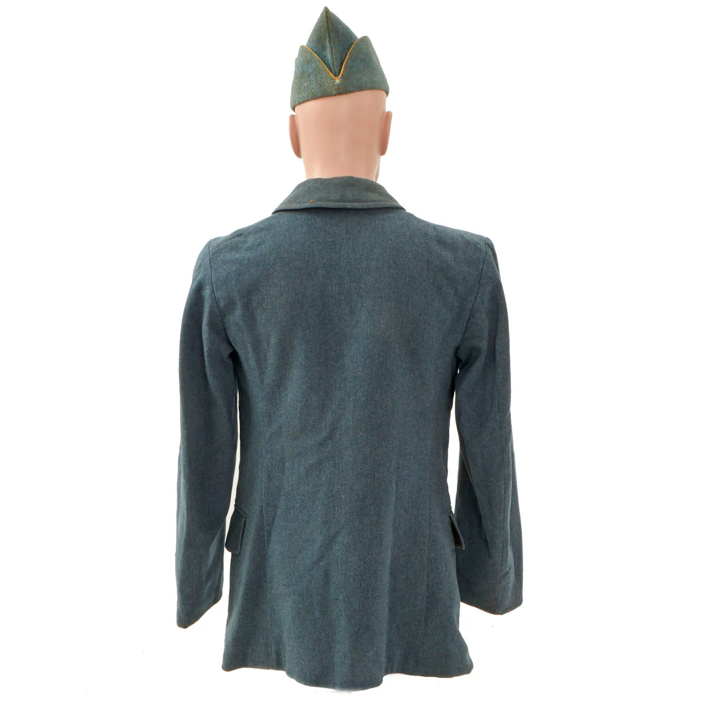 Original French WWI Horizon Blue Combat Tunic and Garrison Cover