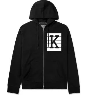 Pink K Blocks Zip Up Hoodie