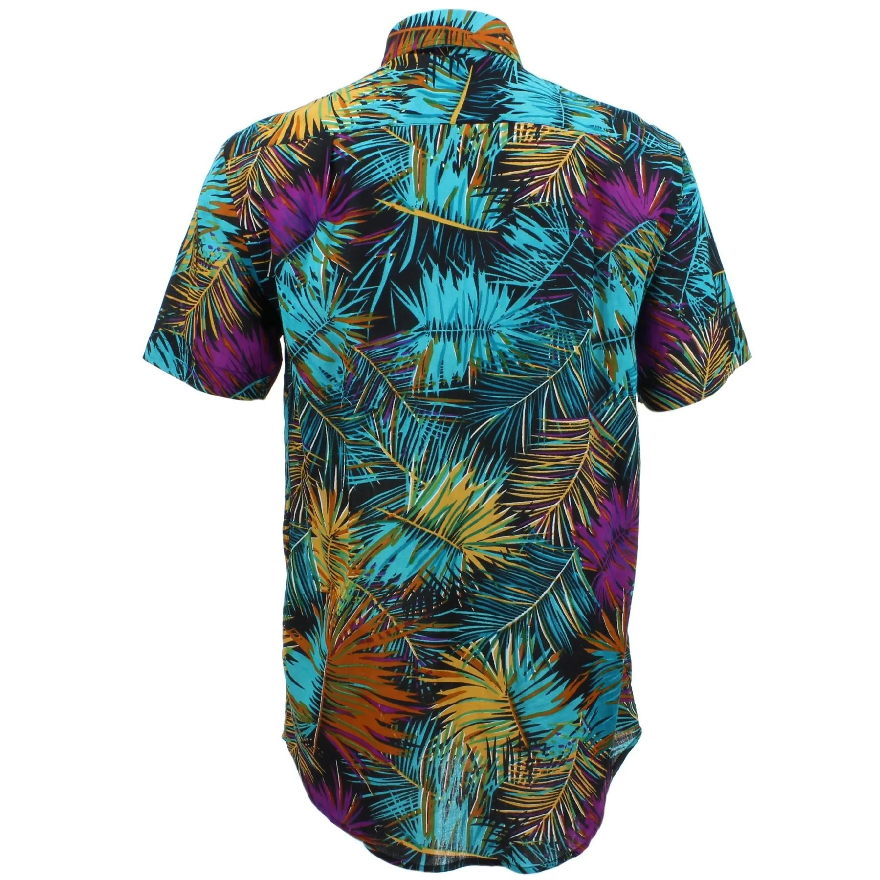 Regular Fit Short Sleeve Shirt - Palm Leaves