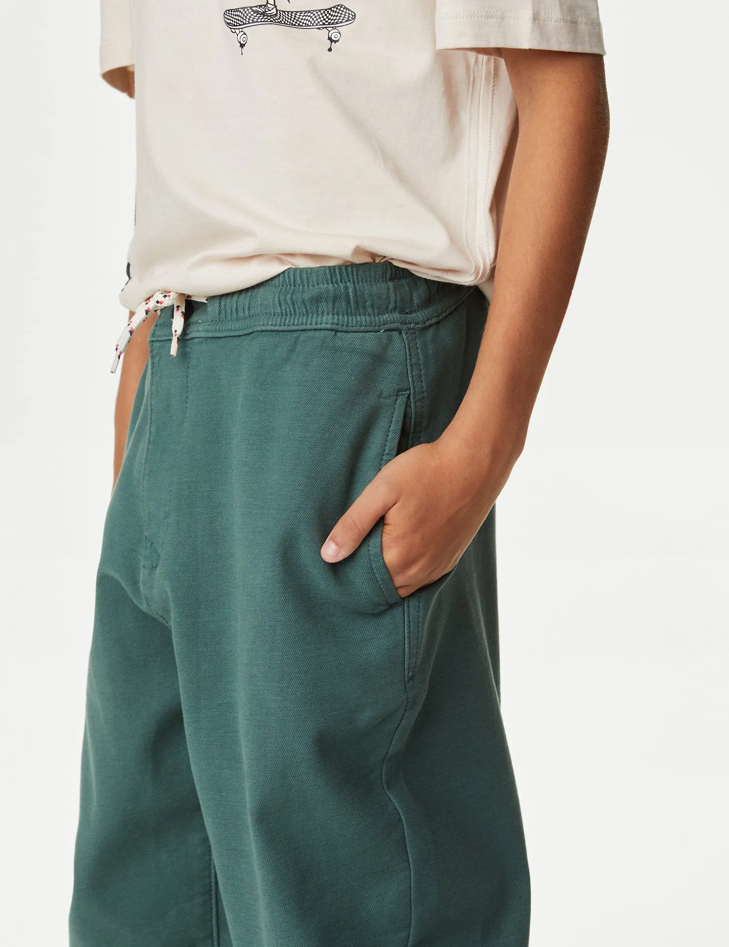 Relaxed Cotton Rich Elasticated Waist Chinos