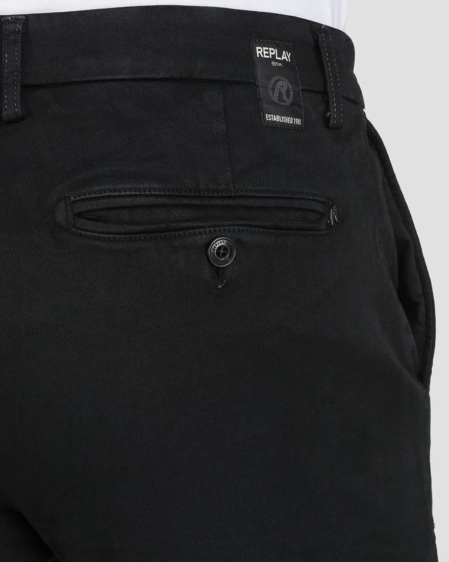 REPLAY R83669627L BLACK ZEUMAR CHINOS