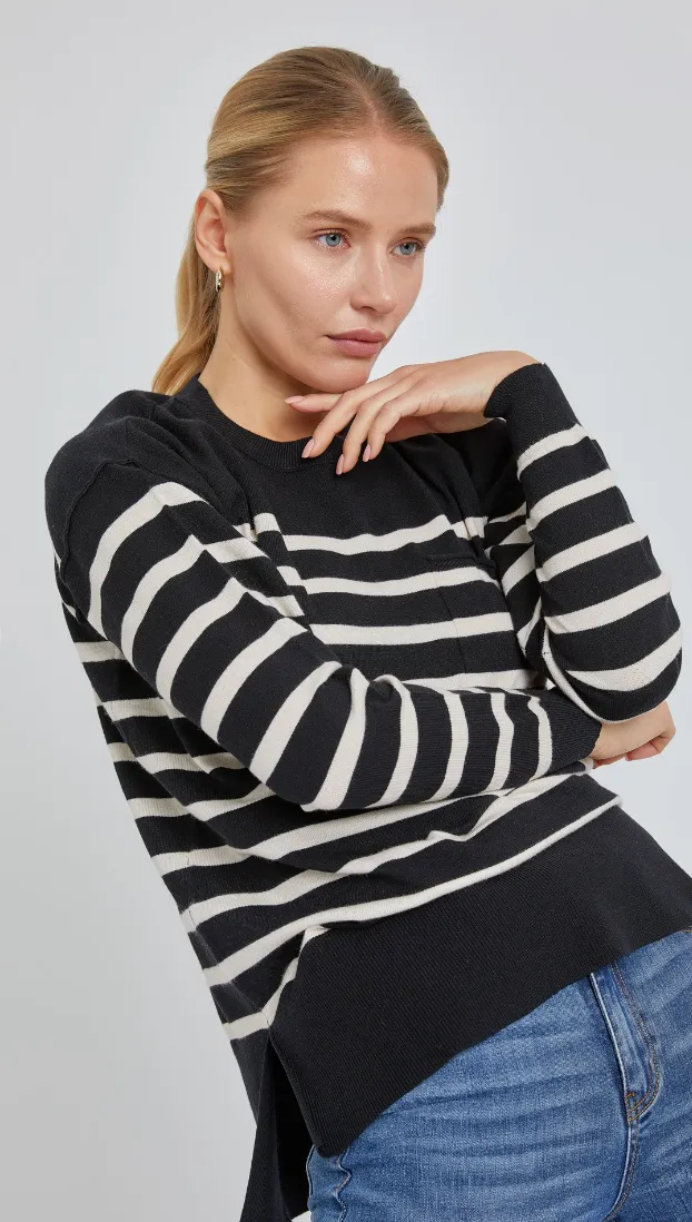 Sail Away Sweater in Black