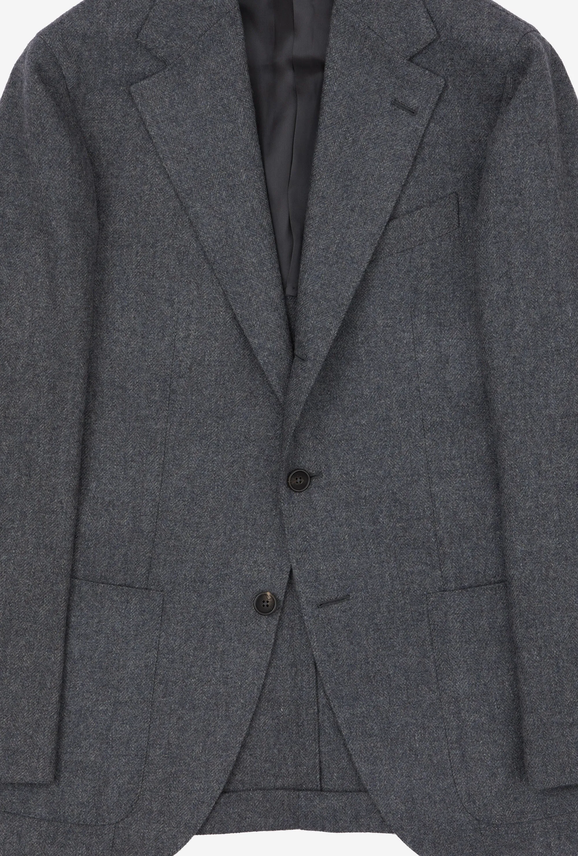 Sport Jacket Wool-Cashmere Herringbone Blue Melange