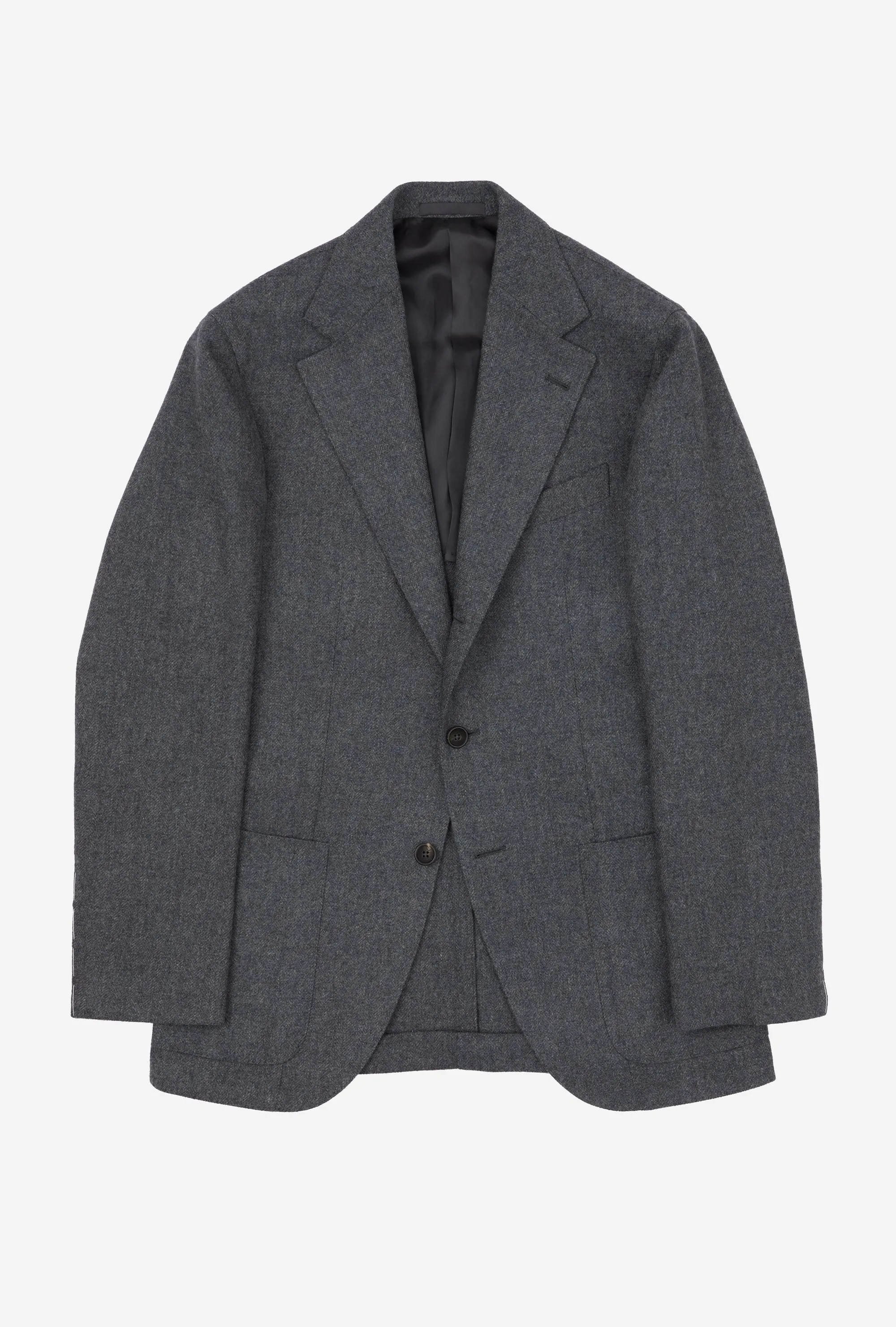 Sport Jacket Wool-Cashmere Herringbone Blue Melange