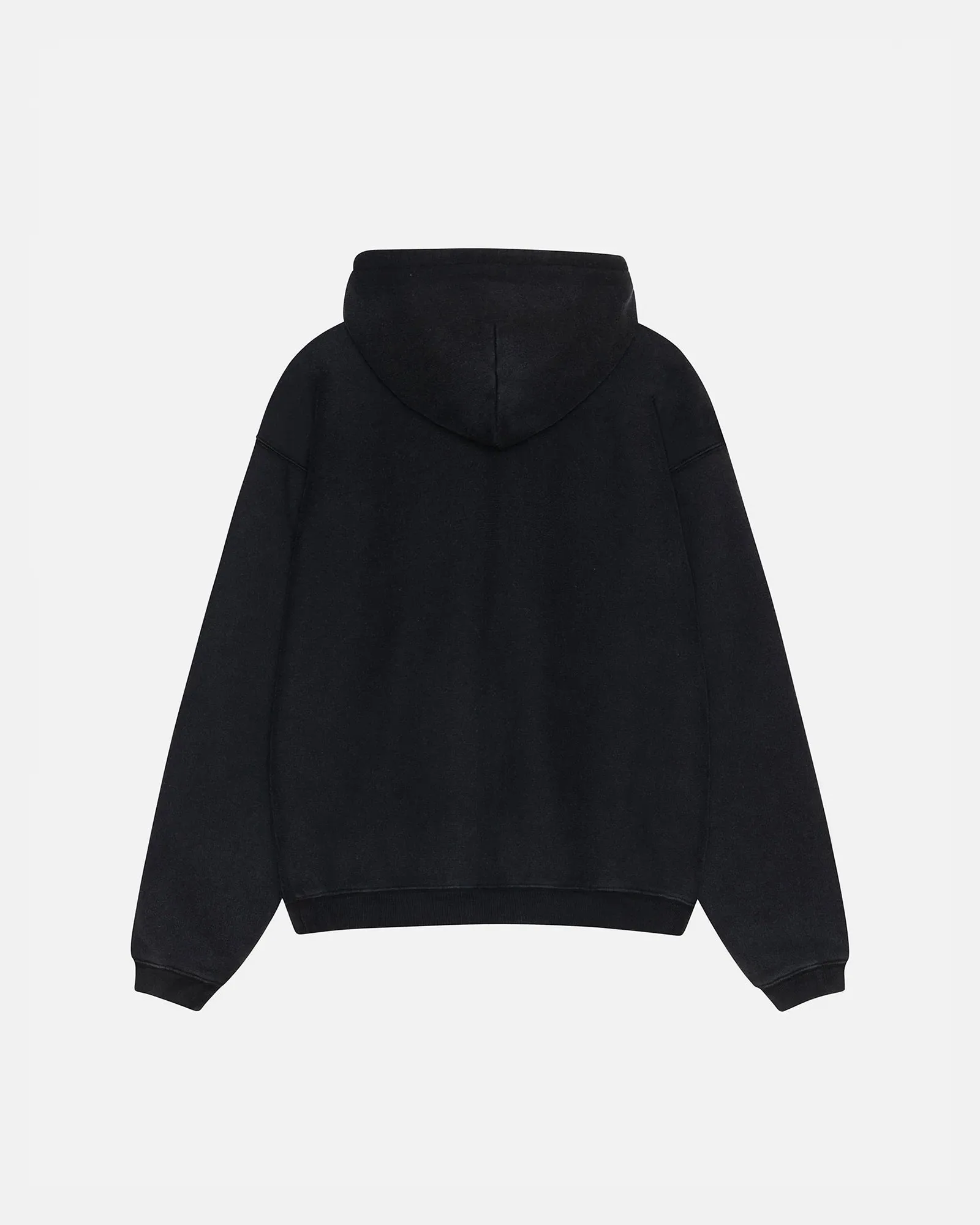 Stüssy Faded Graphic Zip Hoodie: Washed Black