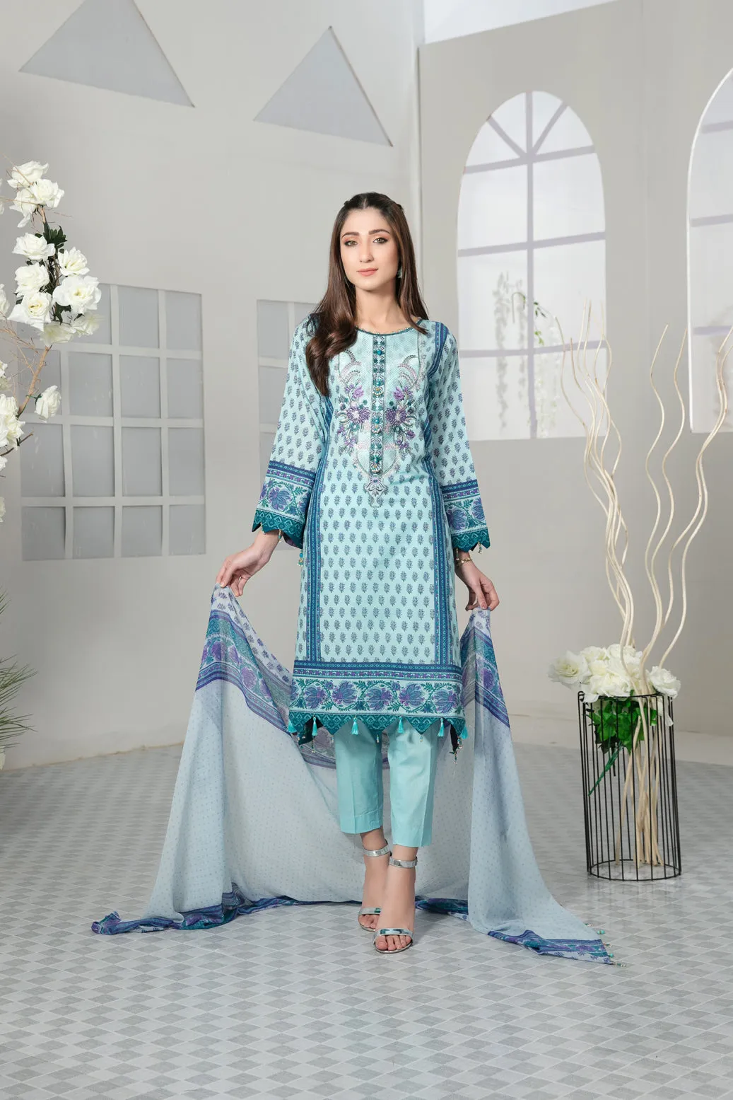 Tawakkal Titania Lawn Collection 2022 – D-7094